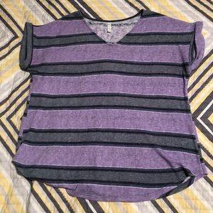 Purple striped shirt